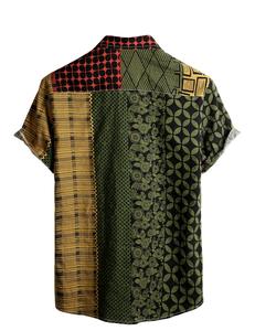 เสื้อเชิ้ตฮาวายแขนสั้นผู้ชาย พิมพ์ลายซานต้า ปกคอพับ ระบายอากาศได้ดี ผลิตจากโพลีเอสเตอร์ เหมาะสำหรับวันหยุดฤดูร้อน - Product Image 3
