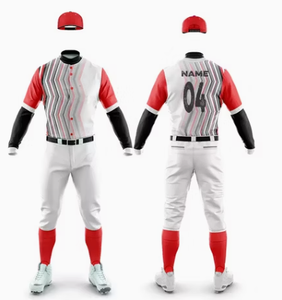 Ensemble uniforme de baseball pour hommes, maillot à manches longues 100 % polyester, impression par sublimation, évacuation de l'humidité, coupe classique, toutes saisons - Product Image 4