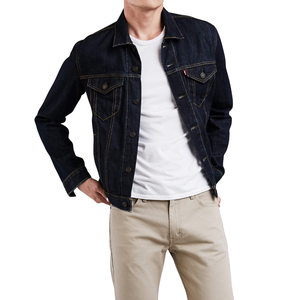 <b>Mens</b> Classic Denim <b>Trucker</b> <b>Jacket</b> Button Closure Rugged Stitch Outdoor Casual Wholesale - Product Image 1