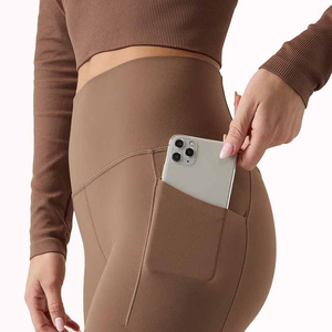 Leggings de yoga sans couture taille haute pour femme, respirants, séchage rapide, extensibles, pour la gym, le fitness, le sport, collants d'entraînement, logo OEM - Product Image 2