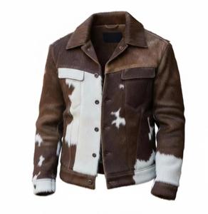 Nouvelles vestes d'automne et d'hiver en cuir véritable respirant pour hommes, style personnalisé, logo personnalisé, couleurs en gros - Product Image 2