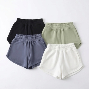 Summer Casual Women's High Elastic Breathable Cotton Sports Eco-Friendly Quick Dry Solid Color Gym Fitness Running <b>Shorts</b> - Product Image 2