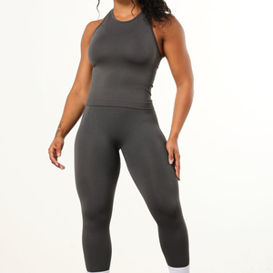 เสื้อกล้ามคอปกสีพื้นสำหรับผู้หญิง ผ้าถัก ระบายอากาศได้ดี สไตล์สปอร์ต ผลิตจากวัสดุสแปนเด็กซ์และโพลีเอสเตอร์ - Product Image 3