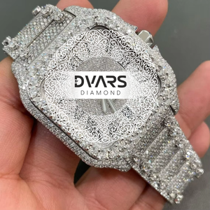 Heritage Luxury Square Alloy 20mm Diamond Wristwatch Quartz Movement D Color VVS1 Moissanite Coated Glass Premium Design - Product Image 1