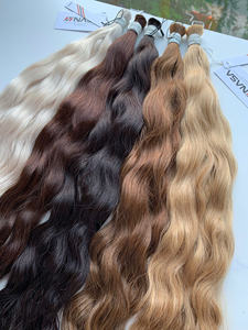 Extensions de cheveux en vrac au prix de gros, fortes et soyeuses, à double noyade, 100 grammes, couleurs claires, 32 pouces - Product Image 5