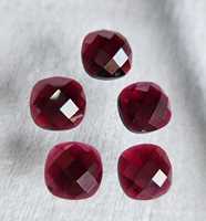 Pierres précieuses de grenat rouge foncé naturel en vrac - Pierres taillées en forme de coussin pour la fabrication de bijoux, toutes formes et tailles disponibles