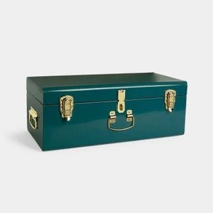 Juego de 3 Baúles de Almacenamiento Metálicos Vintage Unicorn Handicrafts |   Cajas Decorativas Apilables de Diseño Europeo Duradero para el Hogar - Product Image 3
