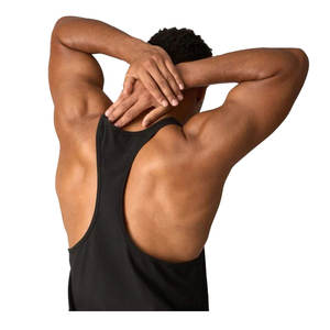 Débardeurs Homme en Coton Épais Sans Manches pour Musculation, Gym, Fitness, Course à Pied, Décontracté, Côtelé, Couleur Unie, Logo Personnalisé - Product Image 5