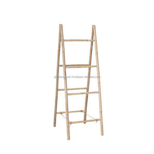 Estante versátil de bambú para toallas, plegable, independiente, organizador y estantería para decoración interior en baño, dormitorio y sala de estar. - Product Image 3