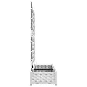 Jardinière en acier blanc 47,24 x 15,75 x 49,41 pouces, lot de 3 pots et jardinières à fleurs - Product Image 5