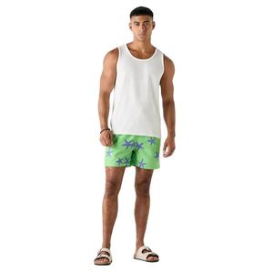 Shorts de bain pour hommes respirants et écologiques de qualité supérieure, personnalisables avec impression numérique sur le devant, en tissu polyester extensible, grandes tailles, vente en gros - Product Image 5