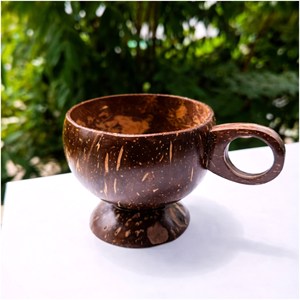 Minimalist Coconut Shell Drinking Cup Blending Natural Material Craft With Modern Drinkware Style For Clean Eco Friendly Table - Product Image 1