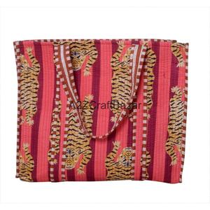 Bolsa de Playa Grande, Hecha a Mano, 100% Algodón, Estampada, con Asa Larga, Reutilizable para Viajes y Uso Diario, Ideal para Regalo - Product Image 4