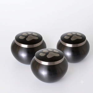 Urnes funéraires modernes en aluminium faites à la main pour animaux de compagnie, durables, grande capacité, pour cendres de chien et de chat, urne commémorative avec empreinte de patte - Product Image 3