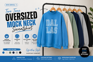 เสื้อสเวตเชิ้ตคอเต่าทรงโอเวอร์ไซส์ สตรีทแวร์ ผ้าคอตตอน/โพลีเอสเตอร์เนื้อนุ่ม สไตล์ใหม่ปี 2026 พร้อมโลโก้แบบกำหนดเองสำหรับผู้หญิง - Product Image 4