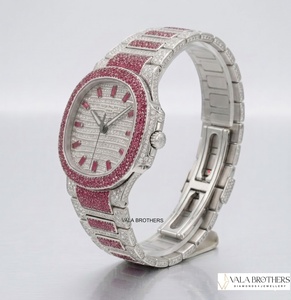 Reloj de Lujo para Mujer Petek Philippee, 39 mm, Oro Blanco, Diamantes, Rubíes, Pulsera, Analógico, Mecánico, Cristal de Zafiro - Product Image 2