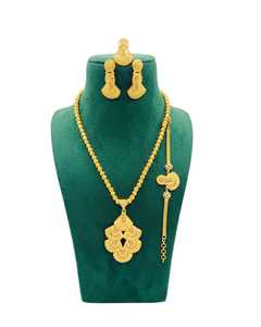 Premium 1K Gold Plated Copper Brass 4 Piece Necklace <b>Set</b> Elegant <b>Women</b> Wedding Engagement Anniversary Party <b>Gift</b> Jewelry - Product Image 3