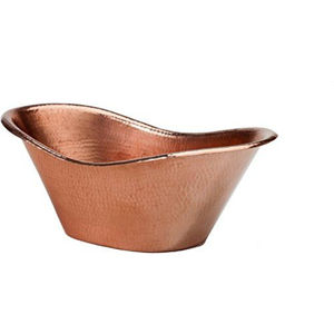 Venta al por mayor directa de fábrica: Bañera independiente de cobre antiguo martillado, pura y sólida, hecha a mano, para hoteles y baños domésticos. - Product Image 6