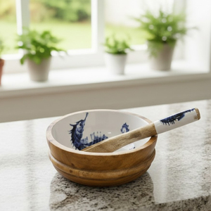 Buy <b>Now</b> Seahorse Bay Decorative Serving Bowl for Snacks Salads and Everyday Tableware Use at Lowest Price - Product Image 2