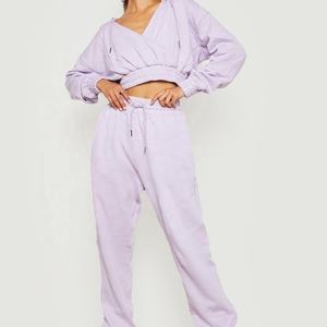 Sudadera corta con capucha y cordón para mujer, color marrón, informal - Product Image 6