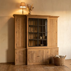 Armoire de rangement grande capacité en bois massif Meira, finition grain naturel, mobilier écologique et contemporain pour usage résidentiel - Product Image 2
