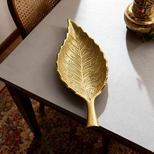 Bandeja Decorativa de Aluminio con Forma de Hoja para Servir en el Hogar y Hoteles - Product Image 5
