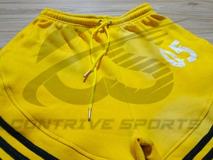 Custom Screen Printing Logo Acid Washed Mid Waist 100% Cotton Vintage Breathable Joggers Drawstring Shorts Streetwear - Product Image 3