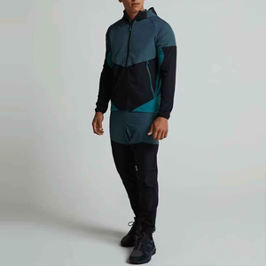 Custom Coated Sporty Camouflage Spring Polyester Knitted Durable Lightweight Waterproof <b>Jacket</b> Active Casual <b>Half</b> <b>Zip</b> Tracksuit - Product Image 1