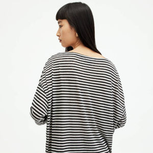 เสื้อยืดผู้หญิงผ้าฝ้ายยืดหยุ่น 100% ทรงหลวม ดีไซน์ใหม่ล่าสุด สีพื้น ใส่สบาย ระบายอากาศ แห้งเร็ว รับผลิตตามแบบ - Product Image 3