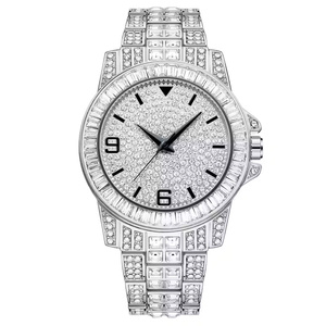 Montre en diamant moissanite de qualité supérieure pour homme, montre-bracelet à quartz analogique pour un usage quotidien et une option cadeau - Product Image 2