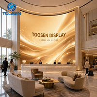 Écran LED flexible numérique, mur vidéo P1.2/P1.5/P1.8, 4K/8K Ultra HD, couleurs vives, 1000 cd/m², arc incurvé souple, IP65