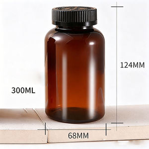 300 CC AMBER PET <b>PLASTIC</b> PCR PACKER BOTTLE 42-400 NECK FINISH - Product Image 2