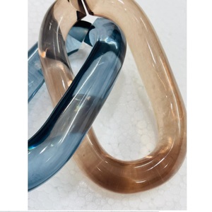 Decoración del hogar: Eslabones de cadena de resina personalizables de gran tamaño y colores claros, eslabones grandes de resina multicolor disponibles. - Product Image 3