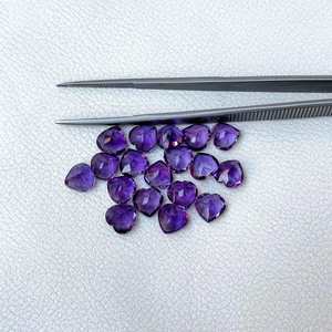 Piedra Preciosa Suelta de Amatista Africana Natural de 8mm, Corte Corazón Facetado, Amatista Púrpura, Piedra de Nacimiento de Febrero, Venta Directa de Fábrica de Joyería - Product Image 4