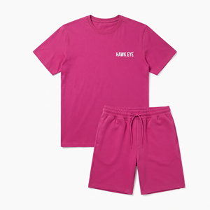 Ensembles de chemises à manches courtes personnalisées pour hommes, en coton, pour l'exercice et l'entraînement, vente en gros - Product Image 4