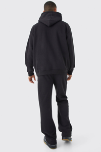 Ensemble de jogging décontracté brodé pour hommes, survêtement solide et lourd personnalisé, pulls à capuche, pantalons de survêtement - Product Image 2