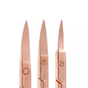 กรรไกรตัดเล็บสีโรสโกลด์,อุปกรณ์กำจัดผิวที่ตายแล้วปลายโค้งทำจากสเตนเลสสตีลทำเล็บสไตล์รัสเซีย - Product Image 3