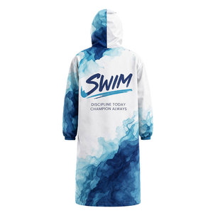 Professional Swim Parka Coat, Unisex Long Hooded Jacket with Thermal Protection, Water Resistant Fabric and Eye <b>Catching</b> Design - Product Image 3