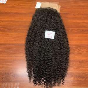 Hot burmese 22 inches swiss HD <b>lace</b> <b>closure</b> 6x6 super thick end Raw Human Hair Cuticle Aligned Hair from Vietnam - Product Image 5