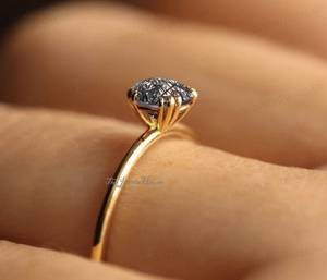 Anillo de Cuarzo Rutilado Negro de 14K, Anillo Minimalista, Regalos de Aniversario, Anillo Pequeño Redondo, Anillo de Plata Rosa, Anillo Redondo de Cuarzo, Anillo para Mamá - Product Image 3