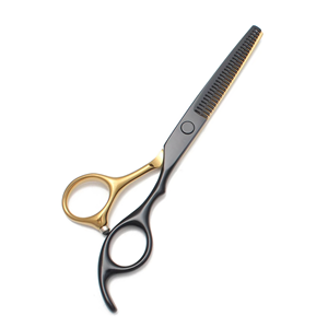 Tijeras Profesionales para Adelgazar el Cabello, Acero Inoxidable, Cuchilla Afilada de 30 Dientes, Mango Largo, para Diestros, Uso en Salón - Product Image 3