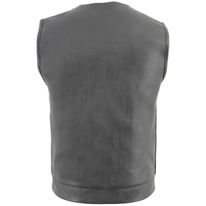 Premium Men's Leather <b>Vest</b> Wear Slim Fit Sleeveless Cowhide Leather <b>Vest</b> Fashionable Casual Outerwear Breathable High Quality - Product Image 3