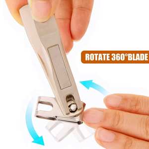 Coupe-ongles de précision à lame incurvée en acier inoxydable pour une mise en forme précise, coupe-ongles à levier avec large ouverture de mâchoire pour ongles épais - Product Image 3