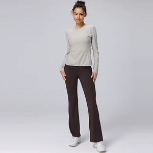 Ropa Deportiva con Logotipo Personalizado, Camiseta sin Mangas para Mujer, Último Diseño, Camisetas Deportivas de Manga Larga para Mujer, Camisetas Elegantes de Verano para Gimnasio, Yoga y Actividades - Product Image 6