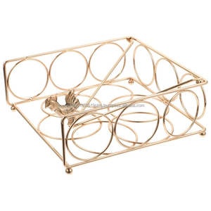 Servilletero de oro martillado de alta calidad, servilletero moderno elegante hecho a mano para decoración de mesa y accesorios - Product Image 4