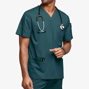 Tenues médicales pour hommes, blouses d'hôpital à manches courtes, blouses médicales en jersey pour hommes - Product Image 5