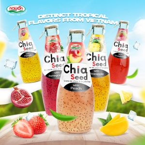 Fournisseur en gros de jus de graines de chia en bouteille 290ml, jus de litchi, marque privée OEM, échantillon gratuit, usine de boissons au Vietnam - Product Image 6