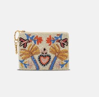 Sac à bandoulière messager en toile fait main pour femme, style bohème indien, avec perles, pour le quotidien, les voyages et les soirées