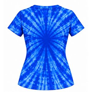 Camiseta Tie Dye Personalizada para Mujer, Corte Holgado Informal, Manga Corta, Estampada, Suave y Cómoda, Colección de Moda - Product Image 2