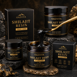 OAZVITA Private Label <strong>Shilajit</strong> Resin OEM ODM Glass Jar Custom Formula Fulvic Acid Paste Manufacturer - Product Image 1